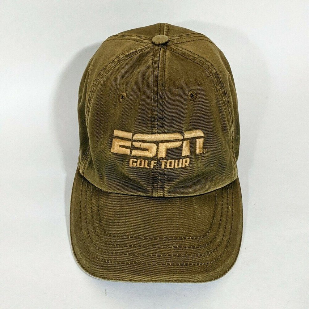 ESPN Golf Tour Adjustable Cotton Hat Brown PGA  Ca